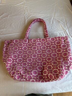 Pink Patterned Tote Bag